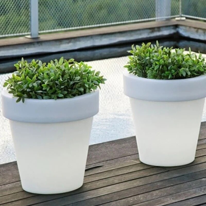 Solar Power Lighting Flowerpot - LED Solar Flower Pot Garden Decoration