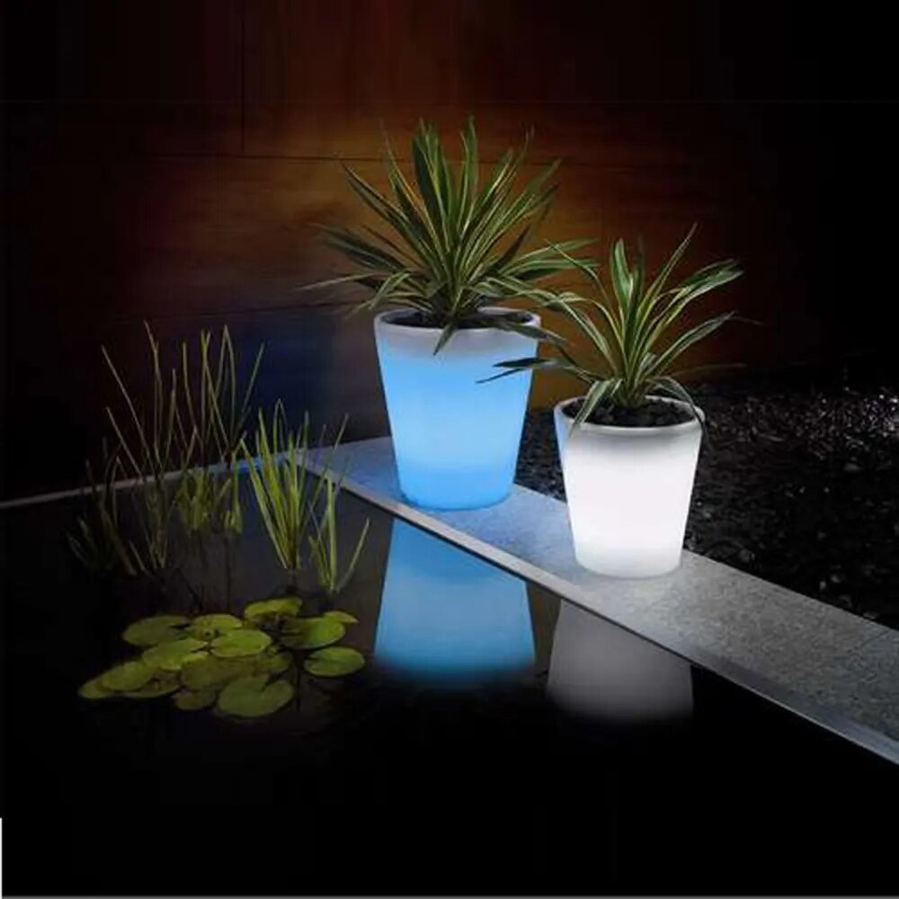 Solar Power Lighting Flowerpot - LED Solar Flower Pot Garden Decoration