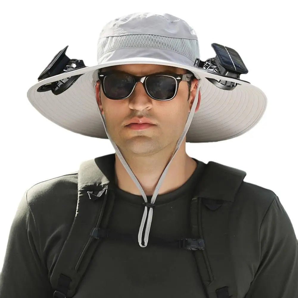 Solar-Powered Fan Cap – Portable Fisherman Hat with Built-In Fan for Camping, Hiking, and Fishing Adventures