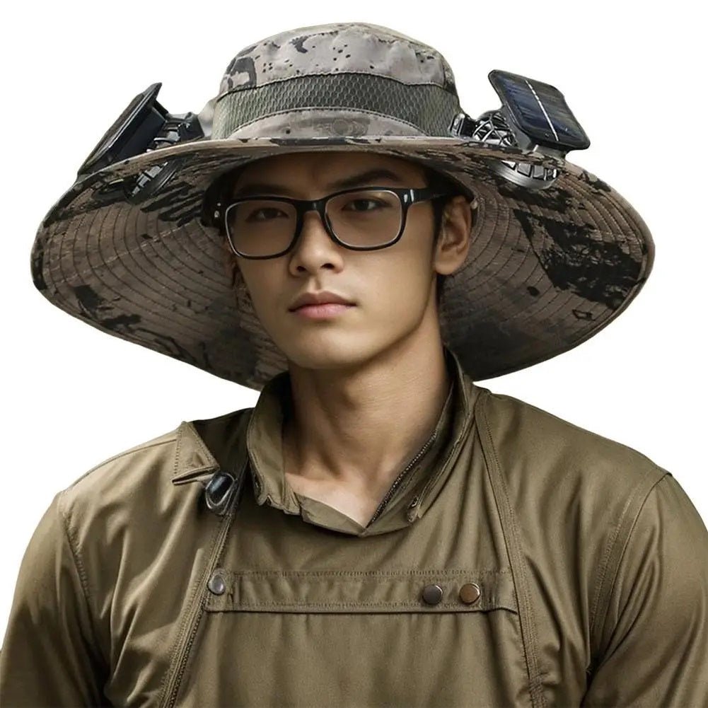 Solar-Powered Fan Cap – Portable Fisherman Hat with Built-In Fan for Camping, Hiking, and Fishing Adventures