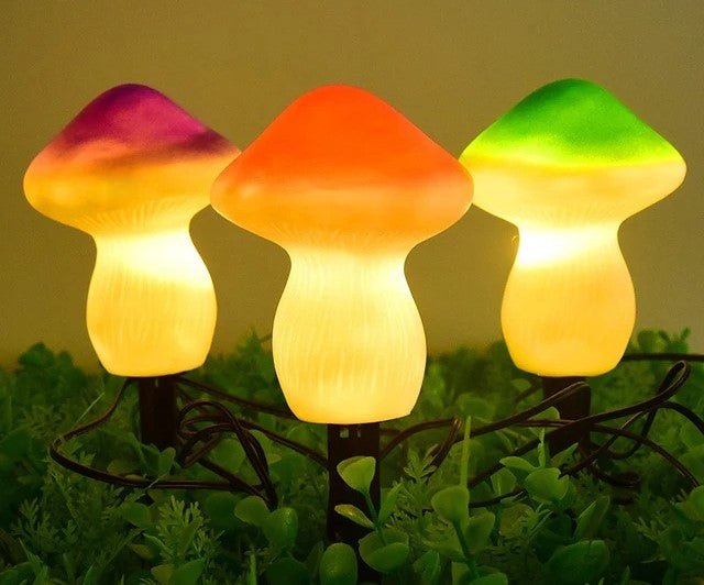 Solar-Powered Garden Mushroom Fairy Lights – IP65 Waterproof LED Garland for Enchanting Garden, Patio & Pathway Décor