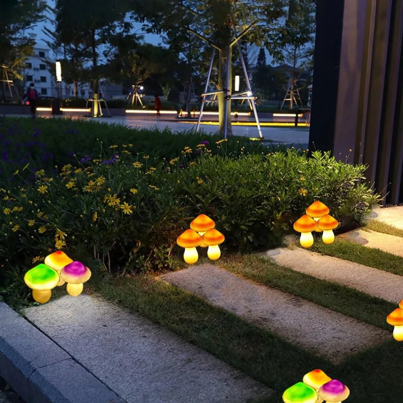 Solar-Powered Garden Mushroom Fairy Lights – IP65 Waterproof LED Garland for Enchanting Garden, Patio & Pathway Décor