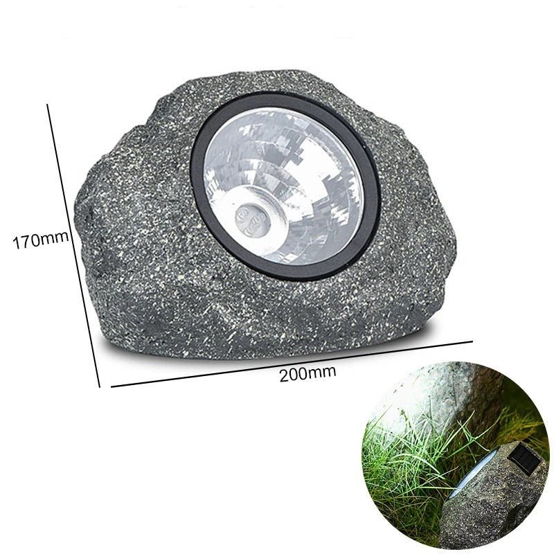 Solar Powered Light Simulation Stone Lamp - Waterproof Solar Powered Rock Light, Landscaping Spotlights