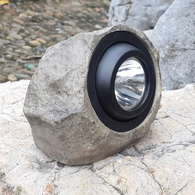 Solar Powered Light Simulation Stone Lamp - Waterproof Solar Powered Rock Light, Landscaping Spotlights