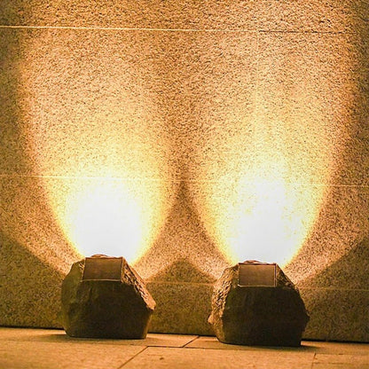 Solar Powered Light Simulation Stone Lamp - Waterproof Solar Powered Rock Light, Landscaping Spotlights