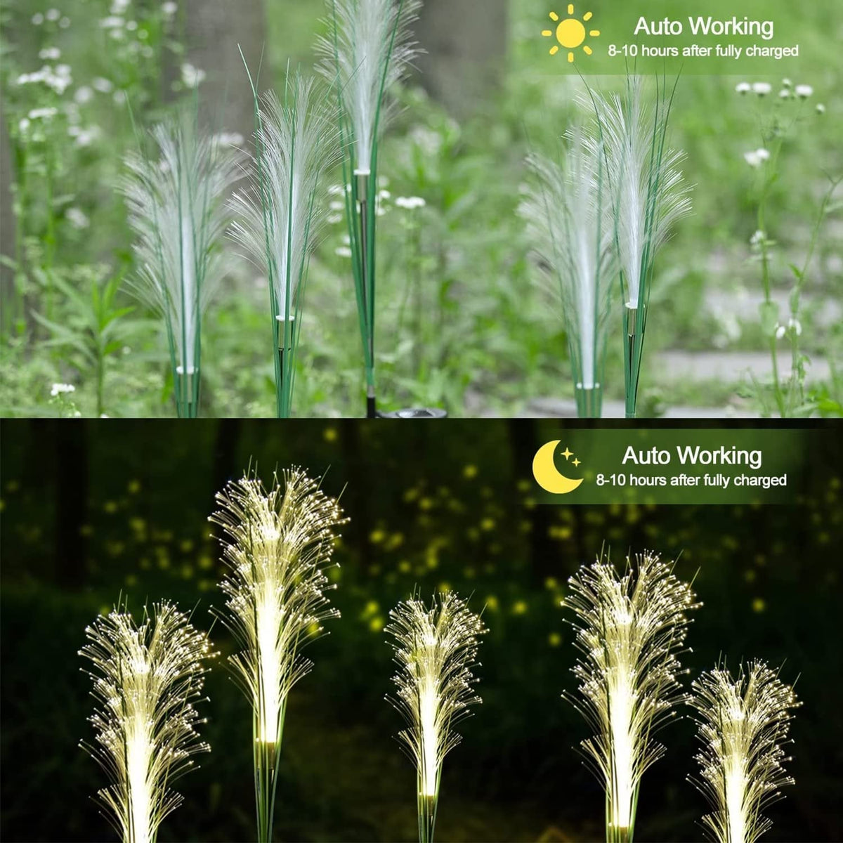 Solar Reed Garden Light - LED Solar Garden Lights Outdoor Waterproof Reed Light