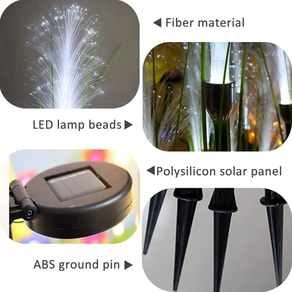 Solar Reed Garden Light - LED Solar Garden Lights Outdoor Waterproof Reed Light