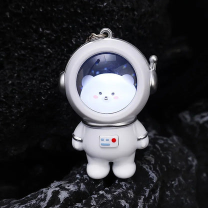 Spaceman Light Glowing Keychain – Adorable Space Bear with Starry Night Light! Perfect Bag Charm & Luminous Accessory for Dreamy Adventures