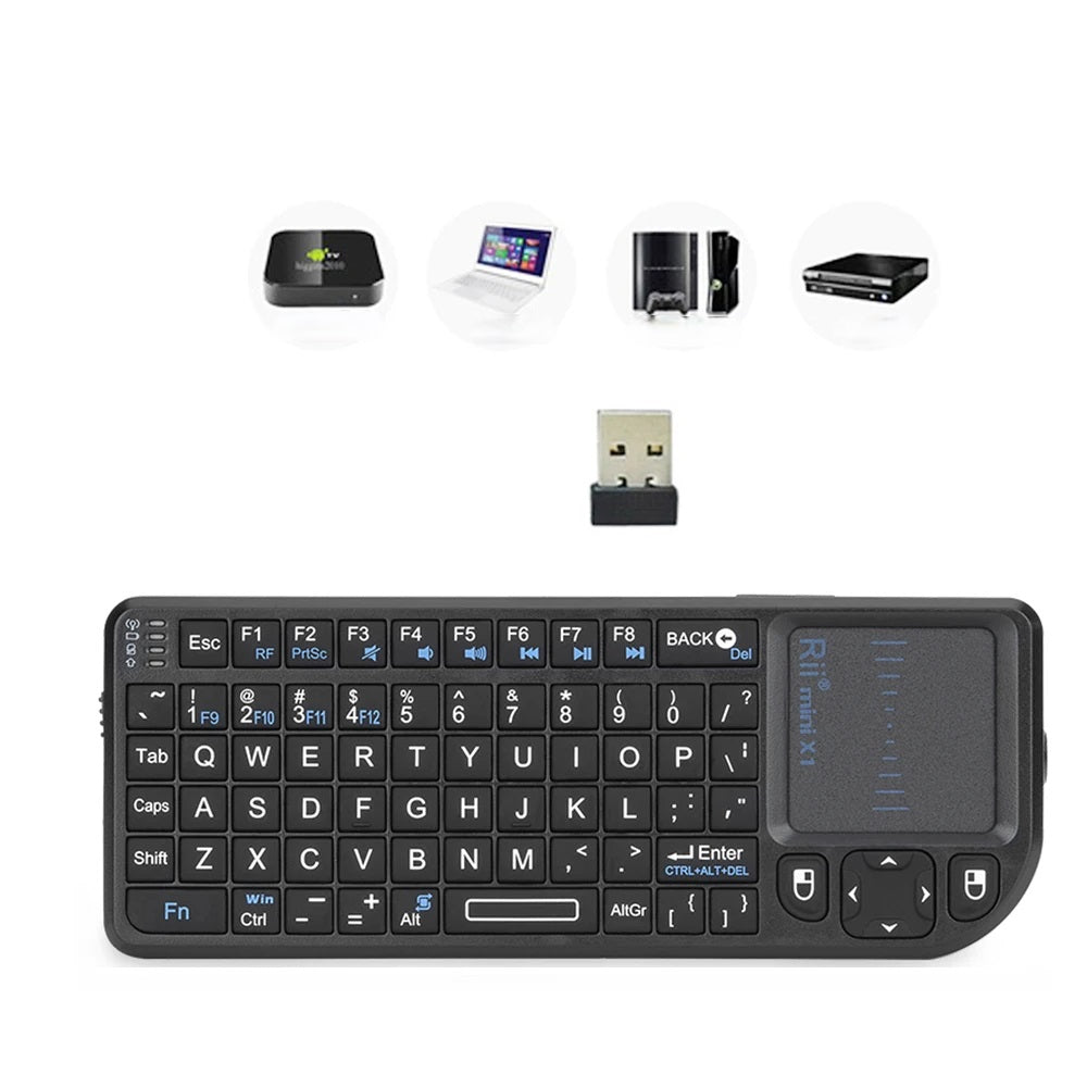 Mini Wireless Keyboard with Touchpad – 2.4GHz Remote Control for Android TV, PC & Laptops