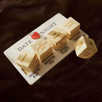 Valentines Day Spice Up Date Night Dice Game – After Dark Wooden Dice Game for Couples, Perfect for Romantic Anniversaries