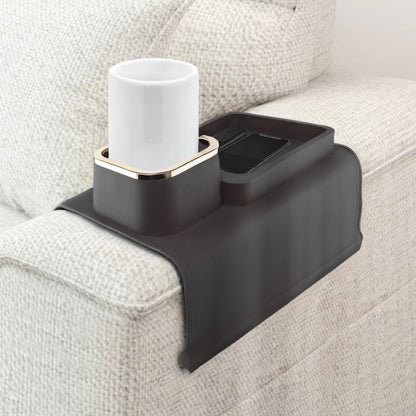 Spill-Proof Silicone Sofa Armrest Tray with Cup Holder – Ultimate Couch Organizer & Drink Holder for Effortless Comfort