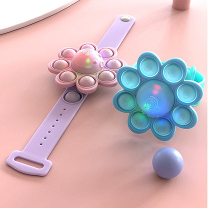 Spinning Pop Bubble Bracelet - Anti Stress Pops Wristband Light Bracelet for Kids