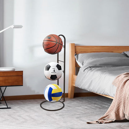 Sports Ball Storage Rack - Removable Garage Ball Organizer, Vertical Sports Display Stand for Volleyball, Football, Basketball and Soccer Ball