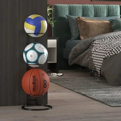 Sports Ball Storage Rack - Removable Garage Ball Organizer, Vertical Sports Display Stand for Volleyball, Football, Basketball and Soccer Ball