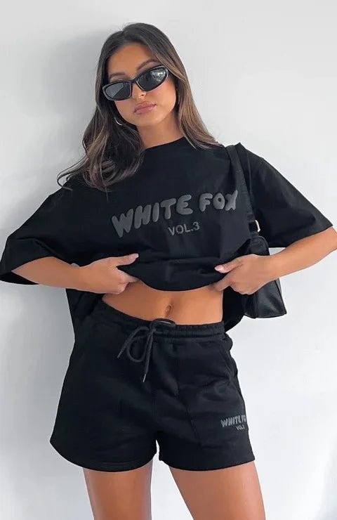 Sporty Casual Loose Printed T-Shirt and Shorts – Spring Perfect Chic Two-Piece Set for Women