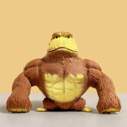 Squeeze Gorilla Fidget Toy – Hilarious Gorilla Stress Relief Toy for Kids, Elastic and Fun Squeeze Antistress Play