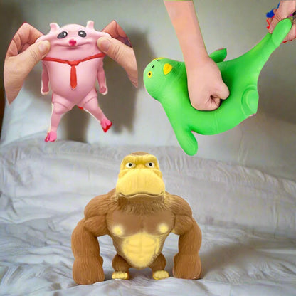 Squeeze Gorilla Fidget Toy – Hilarious Gorilla Stress Relief Toy for Kids, Elastic and Fun Squeeze Antistress Play