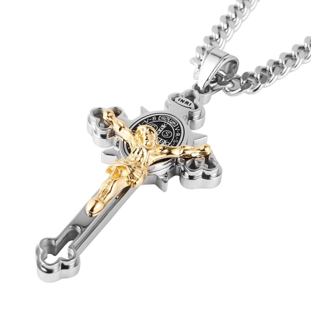 St. Benedict Crucifix Cross Pendant Necklace