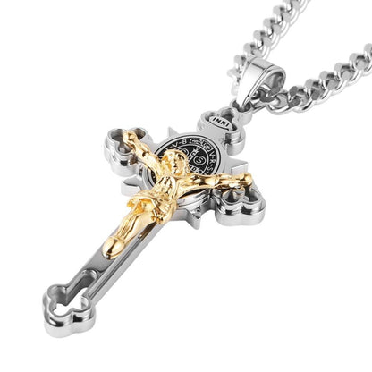 St. Benedict Crucifix Cross Pendant Necklace