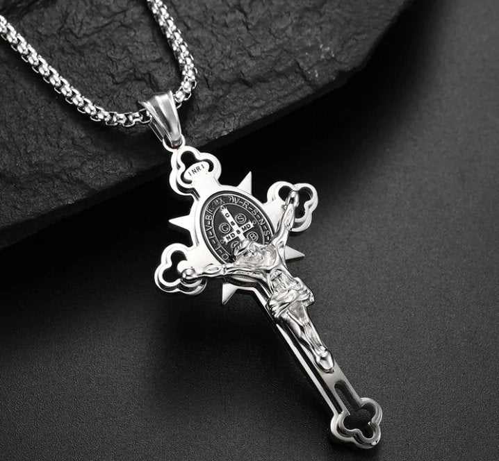 St. Benedict Crucifix Cross Pendant Necklace