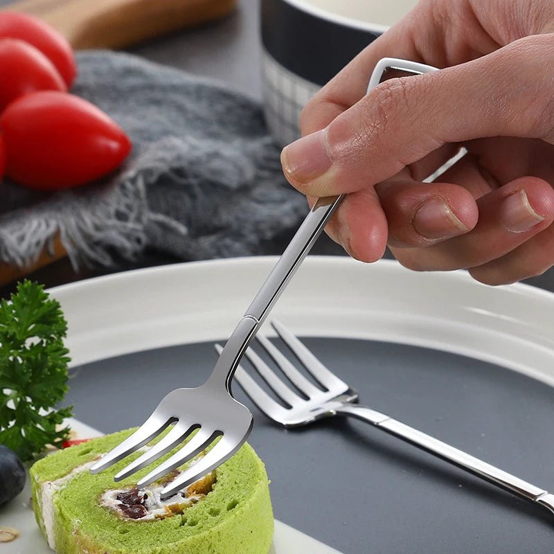 Stainless Steel Shovel Spoons & Fork Set – Creative Coffee Teaspoons, Fruit Forks, and Dessert Scoops for Ice Cream & Tableware Delight