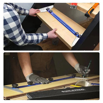 Stair Tread Jig Template Tool - Adjustable  Gauge for Stairs Risers, Shelves  and Partitions
