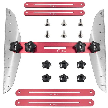 Stair Tread Jig Template Tool - Adjustable  Gauge for Stairs Risers, Shelves  and Partitions
