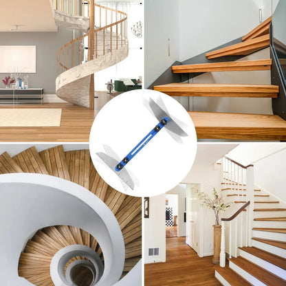Stair Tread Jig Template Tool - Adjustable  Gauge for Stairs Risers, Shelves  and Partitions