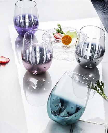 Starry Sky Wishing Glass – Lead-Free, Colorful Cocktail & Beverage Cup for Wine, Whiskey, and Personalized Gift Magic