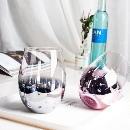 Starry Sky Wishing Glass – Lead-Free, Colorful Cocktail & Beverage Cup for Wine, Whiskey, and Personalized Gift Magic