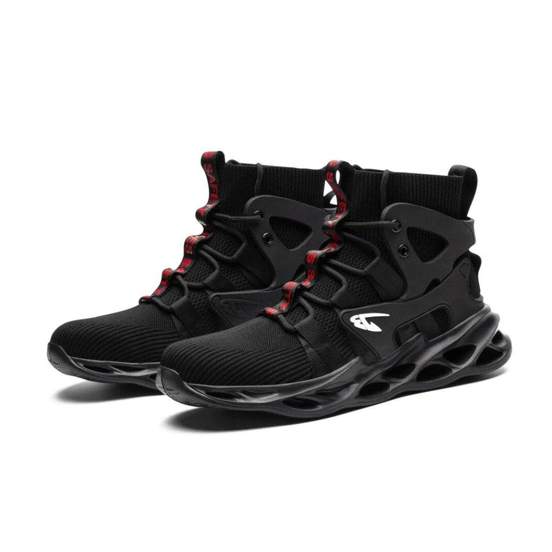 Steel Toe Safety Work Boots  -  High Top Men Safety Shoes Steel Toe Sneakers Man Puncture Proof Work Safety Boots