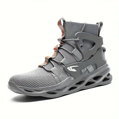 Steel Toe Safety Work Boots  -  High Top Men Safety Shoes Steel Toe Sneakers Man Puncture Proof Work Safety Boots
