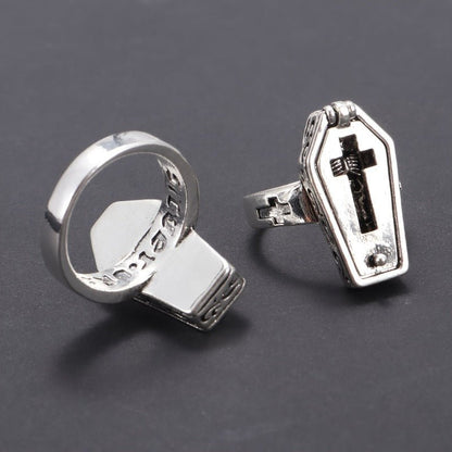 Street Style Coffin Ring – Bold & Unique Fashion Accessory for Men
