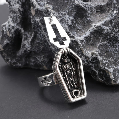 Street Style Coffin Ring – Bold & Unique Fashion Accessory for Men