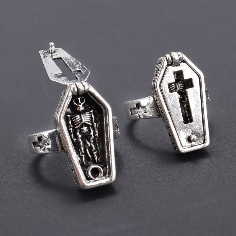 Street Style Coffin Ring – Bold & Unique Fashion Accessory for Men