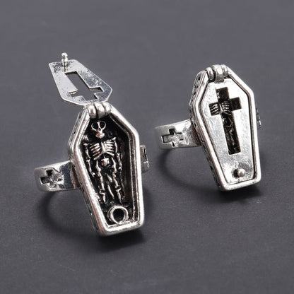 Street Style Coffin Ring – Bold & Unique Fashion Accessory for Men