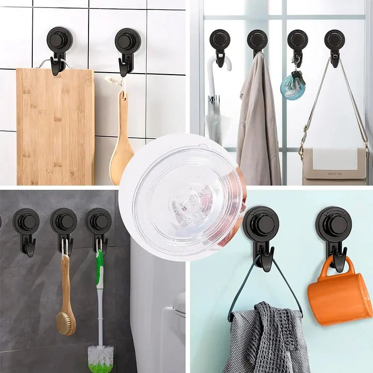 Suction Cup Hooks - Movable Finishing Hook Towel Hanger Bathroom Kitchen Organizer