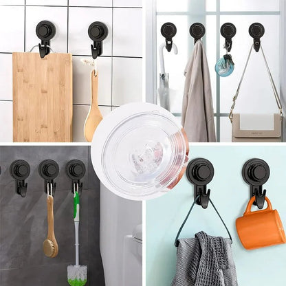 Suction Cup Hooks - Movable Finishing Hook Towel Hanger Bathroom Kitchen Organizer