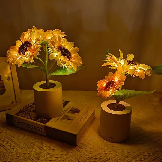 Sunflower Lamp - Artificial Sunflower in Pot with LED Lights for Valentine's Day, Mother's Day and Birthday Gifts