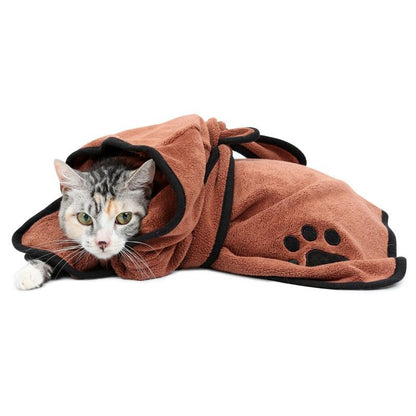Super Absorent Pet Drying Towel Bathrobe