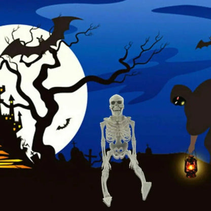 16 Inch Poseable Skeleton – Creepy Halloween Skeleton Decorations
