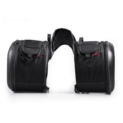 Universal Frameless Motorcycle Saddlebags – Expandable 36–58 L Throw-Over Pair