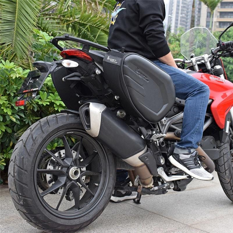 Universal Frameless Motorcycle Saddlebags – Expandable 36–58 L Throw-Over Pair
