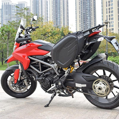 Universal Frameless Motorcycle Saddlebags – Expandable 36–58 L Throw-Over Pair