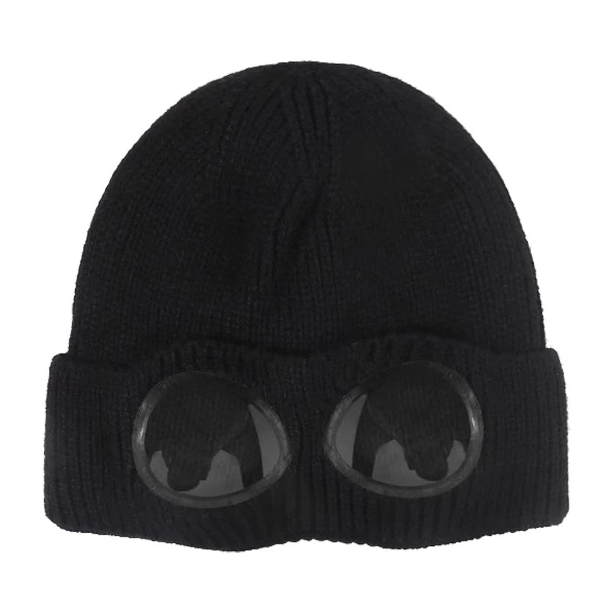 Warm Knitted Beanie With Goggle and Ear Protection – Insulated, Curled Edge, Perfect for Skiing and Winter Outdoor Adventures