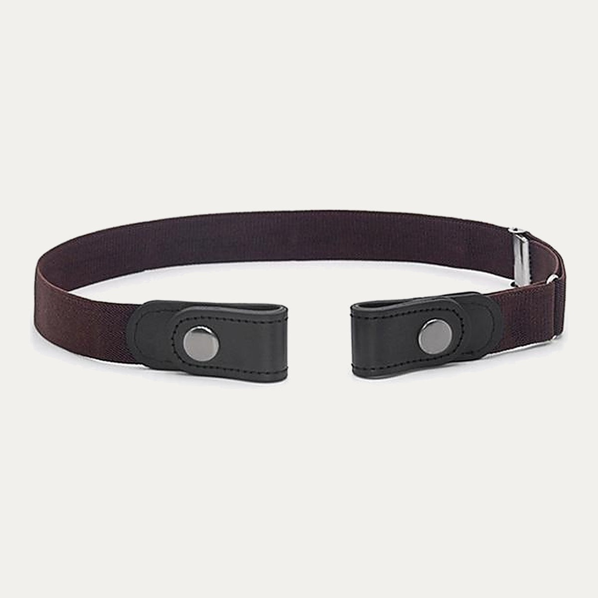 Buckle-Free Stretch Belt for Women - Flat Elastic Waist Belt with Snap Tabs, No Buckle Bulge