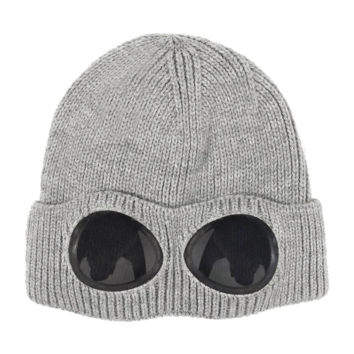 Warm Knitted Beanie With Goggle and Ear Protection – Insulated, Curled Edge, Perfect for Skiing and Winter Outdoor Adventures