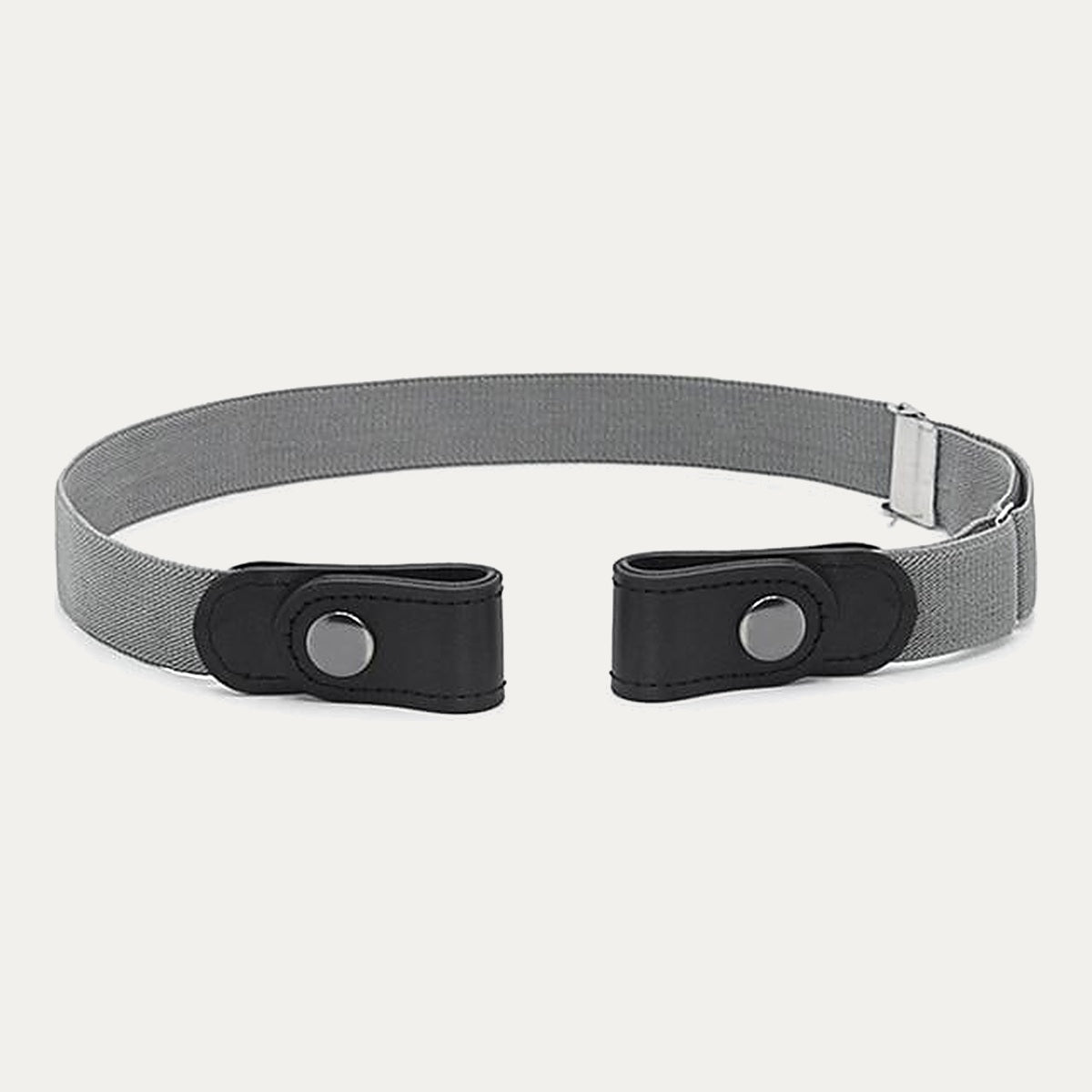 Buckle-Free Stretch Belt for Women - Flat Elastic Waist Belt with Snap Tabs, No Buckle Bulge