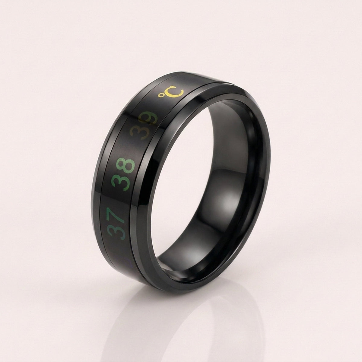 Temperature Mood Ring – Stainless Steel Color Changing Ring for Men & Women
