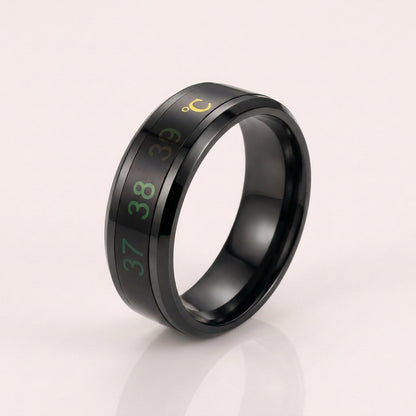 Temperature Mood Ring – Stainless Steel Color Changing Ring for Men & Women